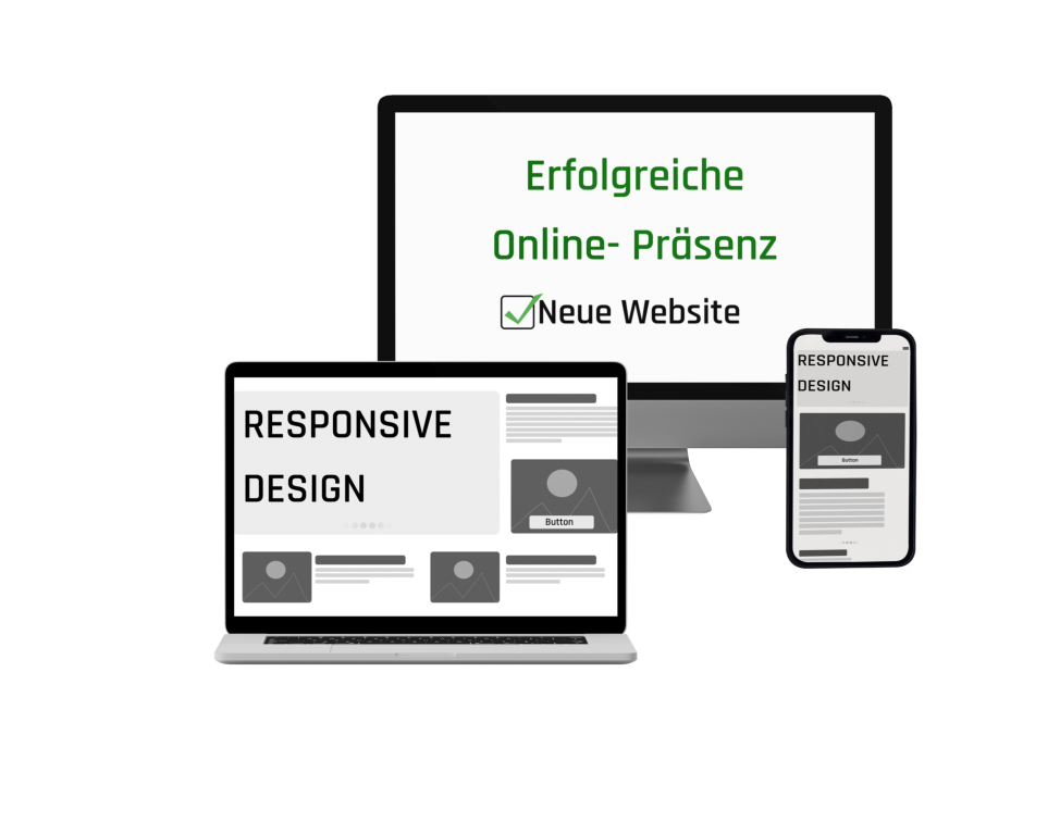 Webdesign Wuppertal - Desktop-, Laptop- und Mobile Ansicht einer erfolgreichen Online-Präsenz